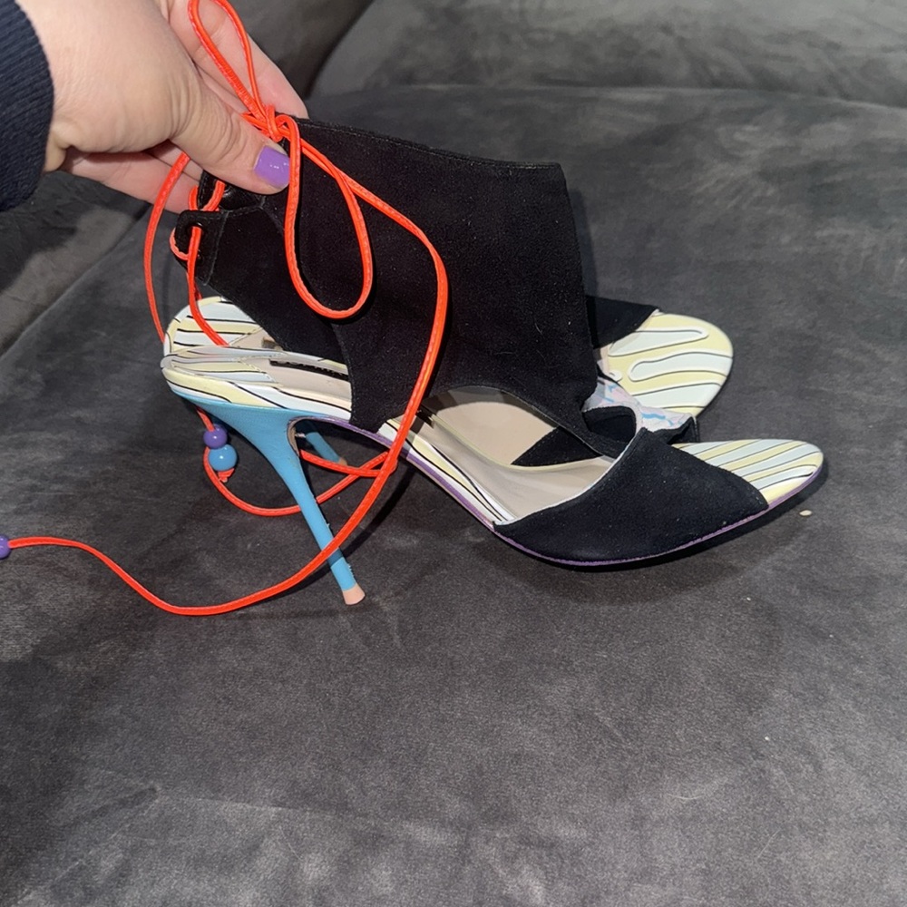 Sophia Webster Black and Multicolor Heels - Picture 2 of 6